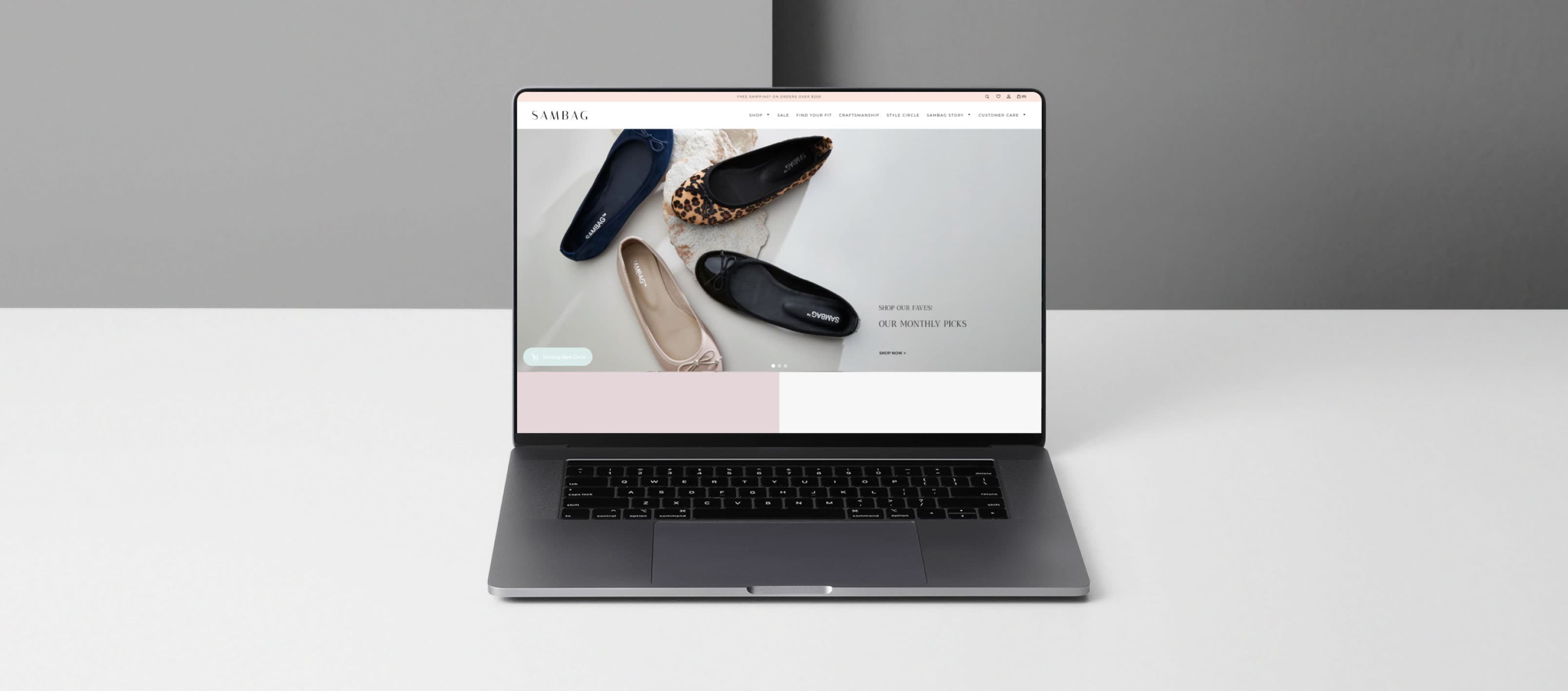 sambag store on laptop